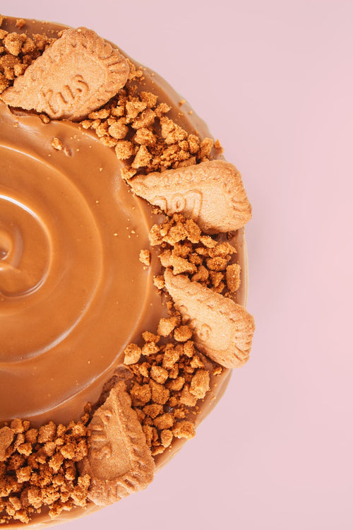 Close up of Biscoff Cheesecake