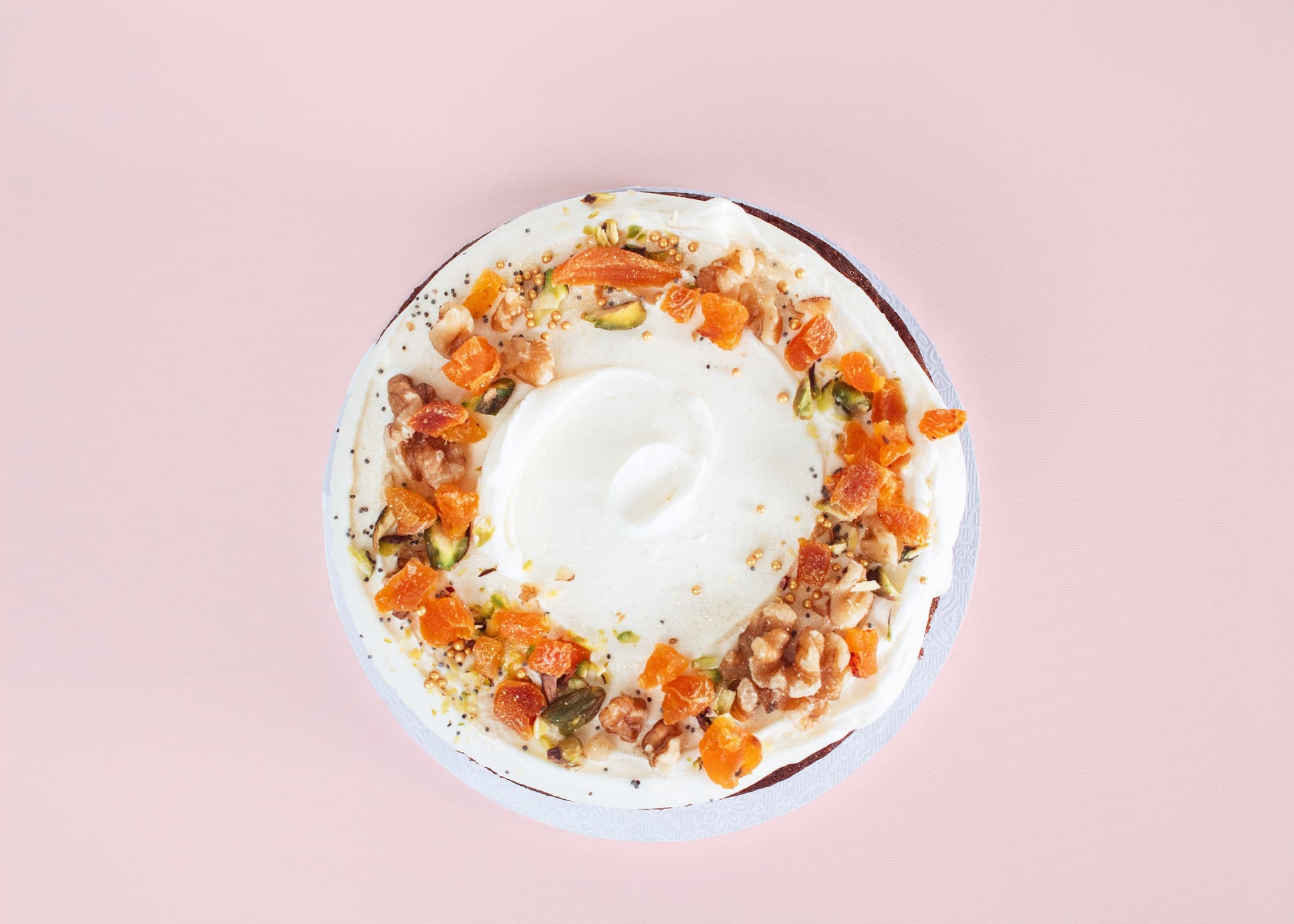 Carrot cake from a birds eye view