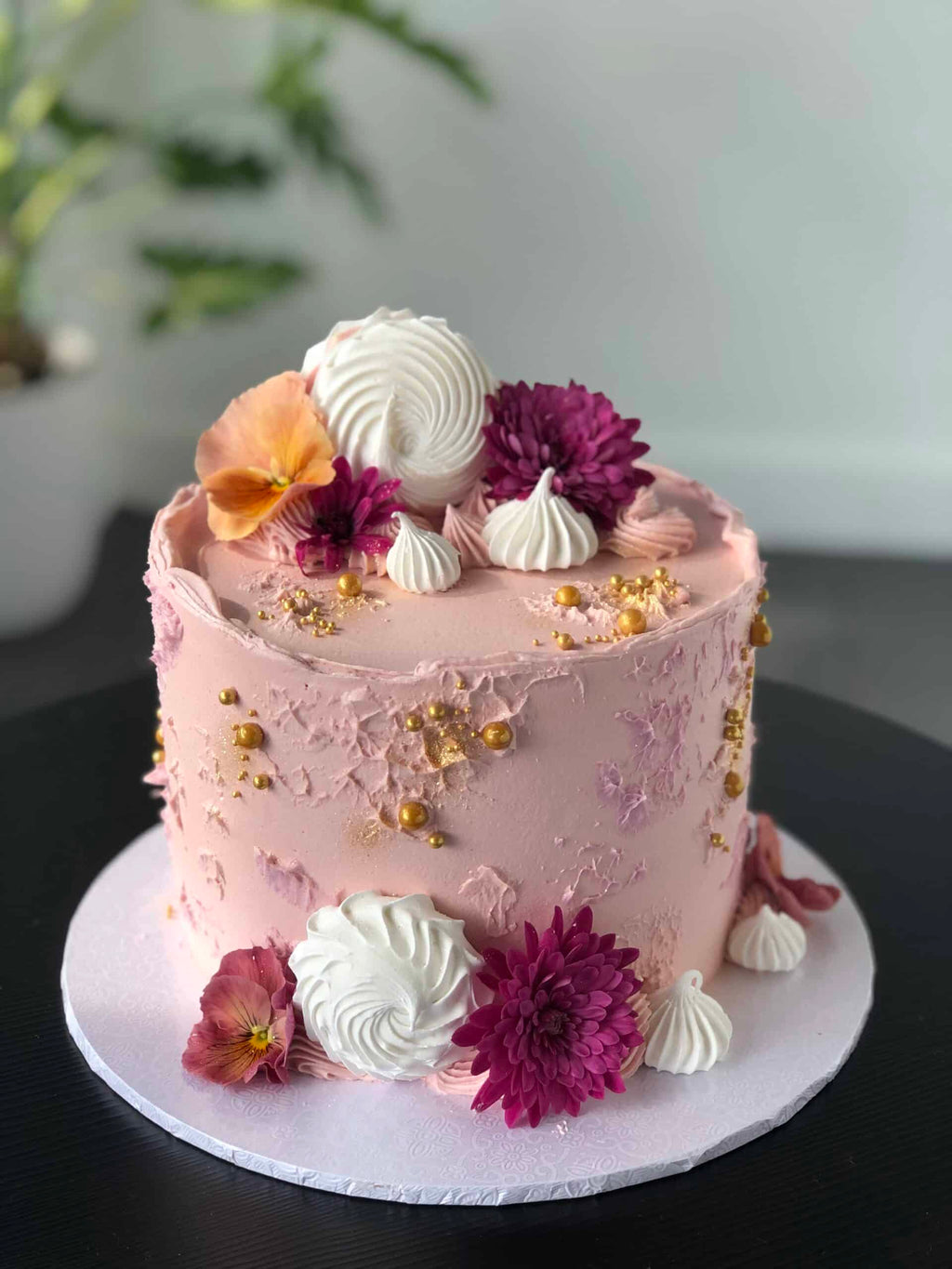 Lemon and Raspberry Textured Cake