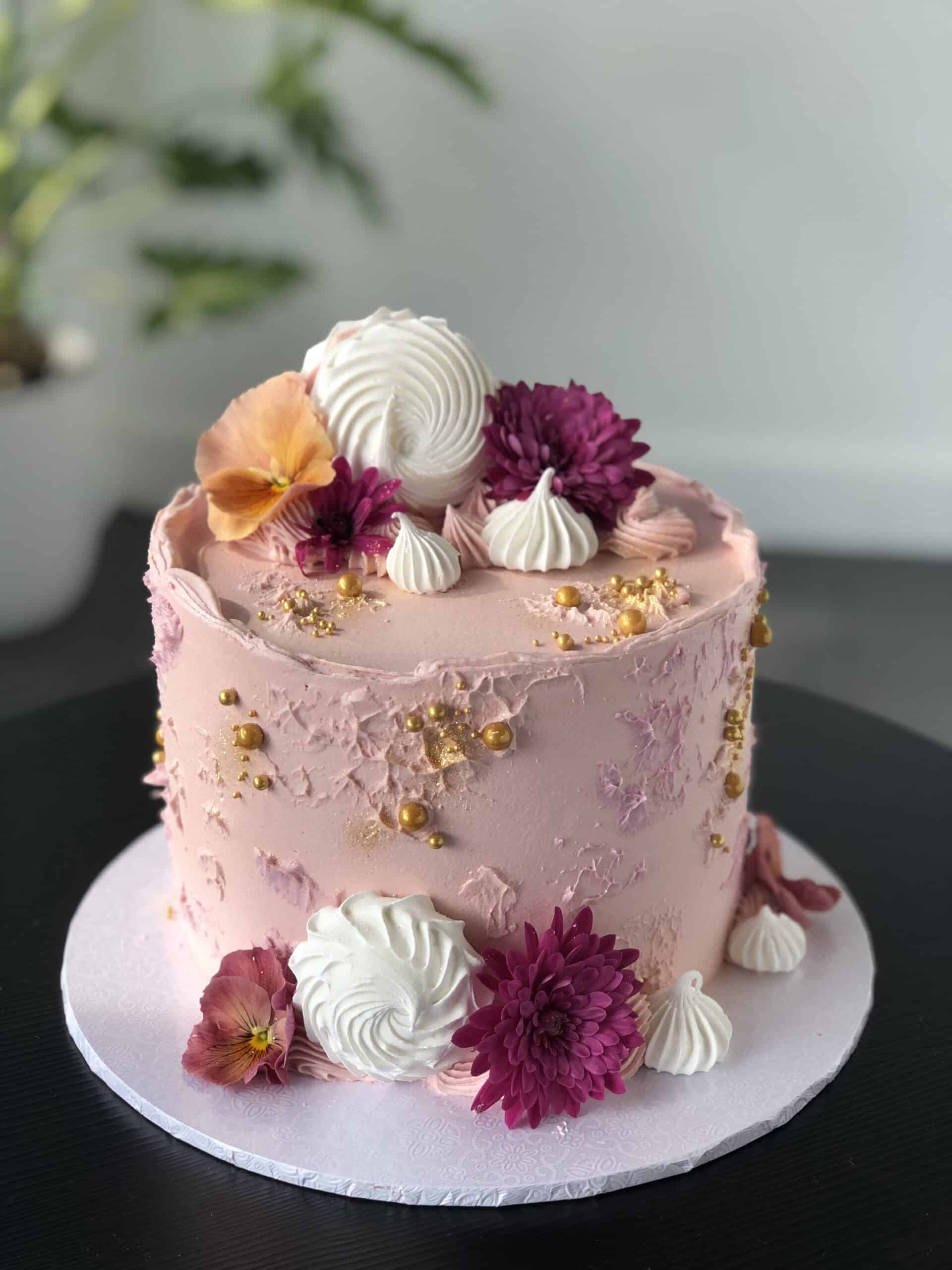 Lemon and Raspberry Textured Cake